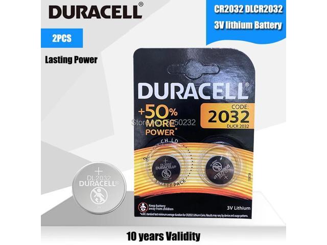 2PCS for DURACELL CR2032 Button Cell Battery 3V Lithium Batteries for Watch Toys Computer Calculator Control DL/CR 2032