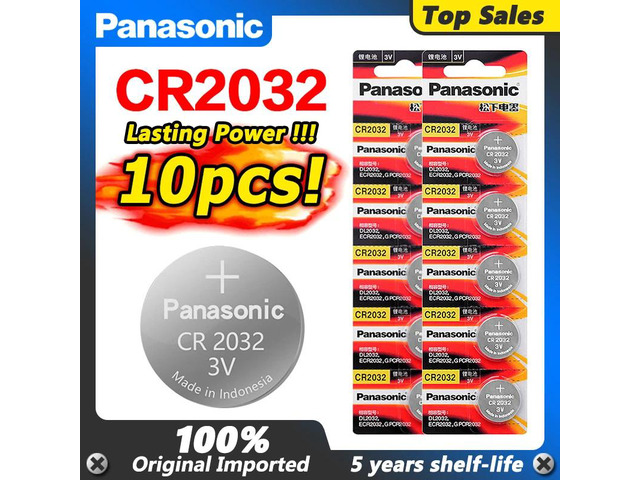 10pcs brand battery for cr2032 3v button cell coin batteries for watch toy computer cr 2032 DL2032 ECR2032