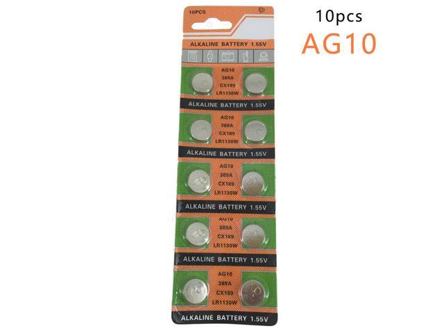 Centechia Good Sale Watch Battery 10 Pcs 1.55V AG10 LR54 LR1130 L1131 389 189 Alkaline Batteries Button Cell Coin