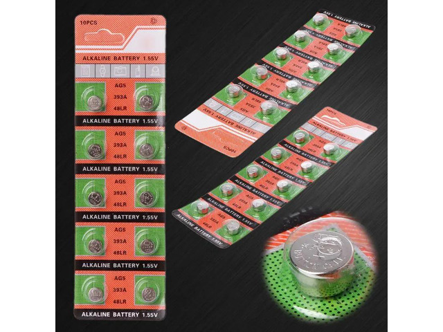 10PCS Alkaline Battery Button Coin Cell AG5 LR754 393 SR754 193 546 RW28 48 Hear
