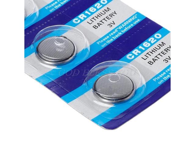 5PCS Lithium Battery CR1620 Electronic Button Coin Cell Batteries 3VECR1620 DL1620 5009LC Watch Toy Remote CR 1620 Drop Shipping