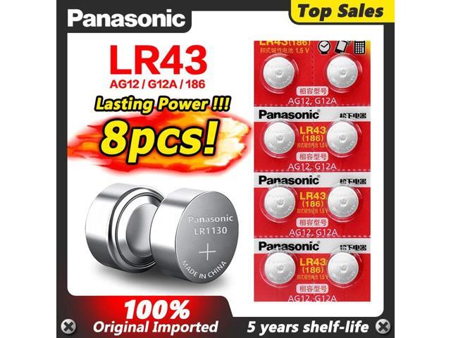 8pcs AG12 Battery LR1144 LR43 Coin Button Cells 1.5V Toys 0%Hg digital For MP3 Watch Toys digital Alkaline batteries