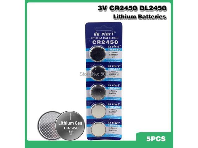 5pcs CR2450 Button Batteries KCR2450 5029LC LM2450 Cell Coin Lithium Battery 3V CR 2450 For Watch Electronic Toy Remote