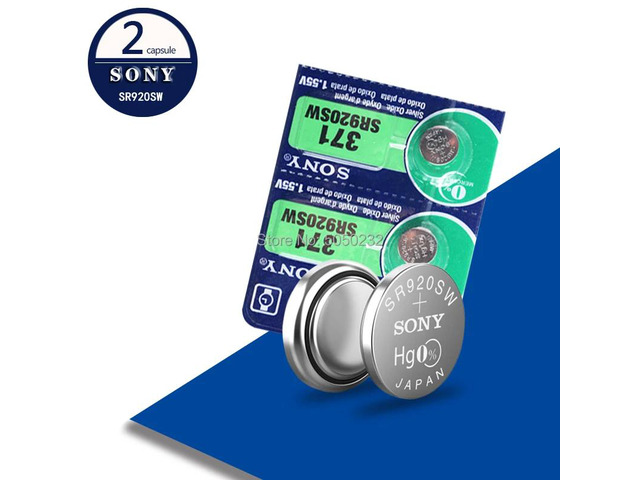 2pcs For Sony 370 AG6 371 SR920SW 920 1.55V Watch Battery SR920SW 371 Button Coin Cell Batteries MADE IN JAPAN