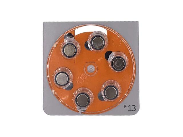 Hearing Aid Power Batteries PR48 1.4V Orange Tab Zinc-Air Button Cell Battery e13 Replaces 13 13A A13 DA13 P13 ZA13
