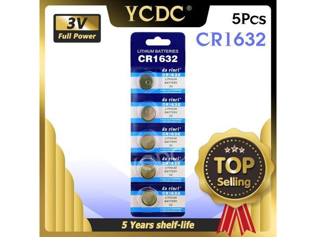 5pcs/pack CR1632 Button Batteries LM1632 BR1632 ECR1632 Cell Coin Lithium Battery 3V CR 1632 For Watch Electronic Toy Remote