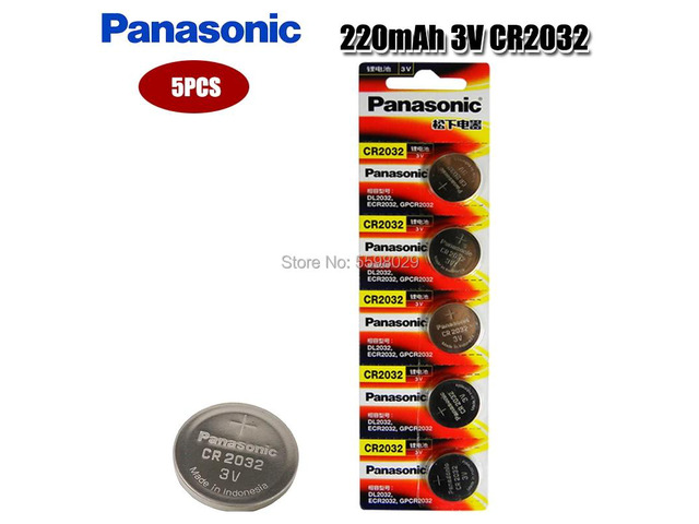 5Pcs brand battery for cr2032 3v button cell coin batteries for watch computer c