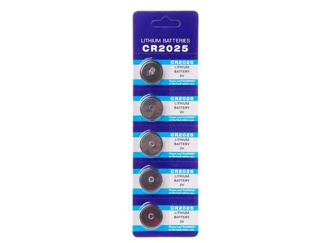 5PCS 5PCS Lithium Battery CR2025 3V Cell Coin Batteries DL2025 BR2025 KCR2025 CR 2025 Car Key Button Watch Computer Electronic