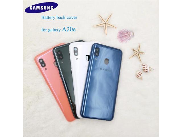 A20 E Case samsung galaxy a20e plastic battery cover full protective back door replacement shell, Side Buttons & logo