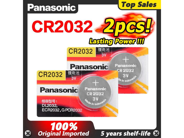 2pcs cr2032 DL2032 ECR2032 5004LC KCR2032 BR2032 3v button battery coin battery 