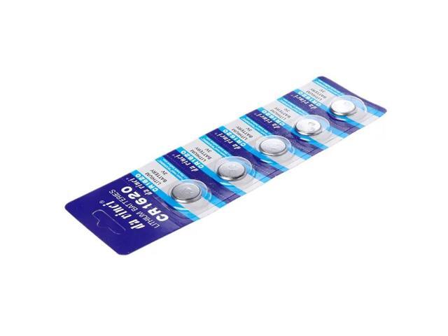 5PCS Lithium Battery CR1620 Electronic Button Coin Cell Batteries 3VECR1620 DL1620 5009LC Watch Toy Remote CR 1620 H05A