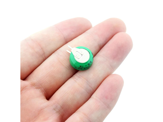 Rechargeable 1.2 Volt 80mAh Ni-MH Li-Po Lithium Li-polymer Batteries Button Coin Cell Battery With Solder Pins for watch toy