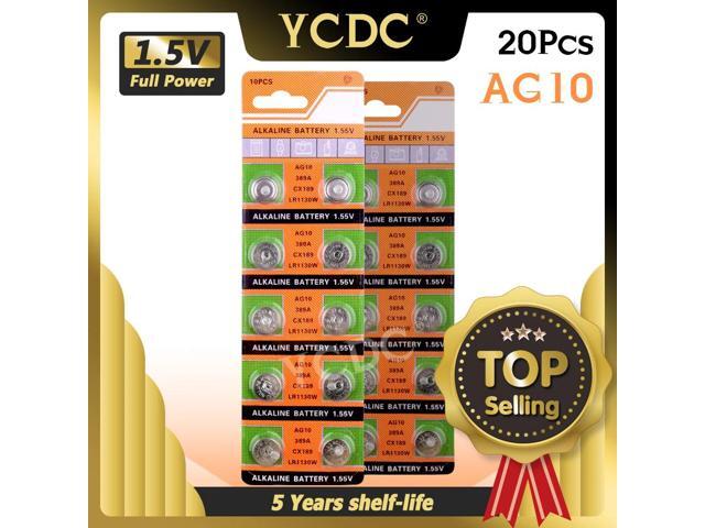 Lowest Price++Pile Montre+ +Hot Selling+ 20Pcs 1.55V AG10 LR54 LR1130 L1131 389 189 Alkaline Batteries Button Cell Coin 21