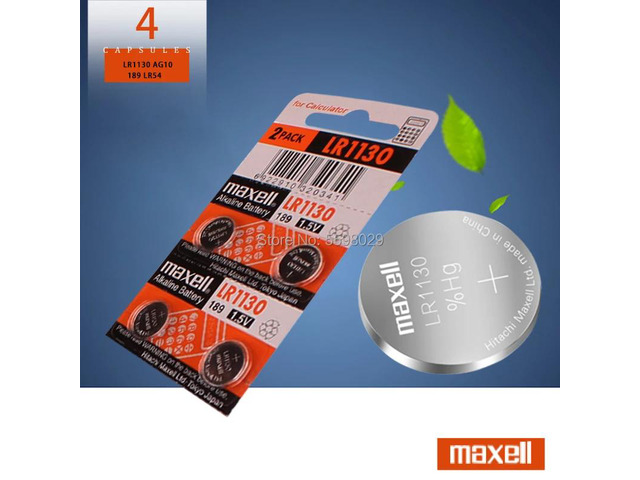 4Pcs 1.5V for Maxell AG10 389 LR54 SR54 SR1130W 189 SB-BU L1130 1130 LR1130 Butt