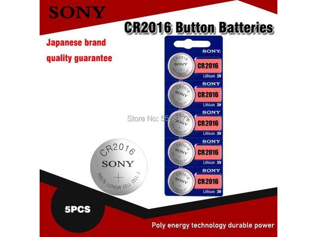 5pcs FOR SONY CR2016 Button Batteries 3V CR 2016 LM2016 BR2016 DL2016 Cell Coin Lithium Battery For Watch Electronic Toy Remote