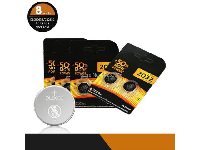 8pcs for DURACELL cr2032 DL2032 ECR2032 5004LC KCR2032 BR2032 3v button battery For Watch Computer Remote control toys