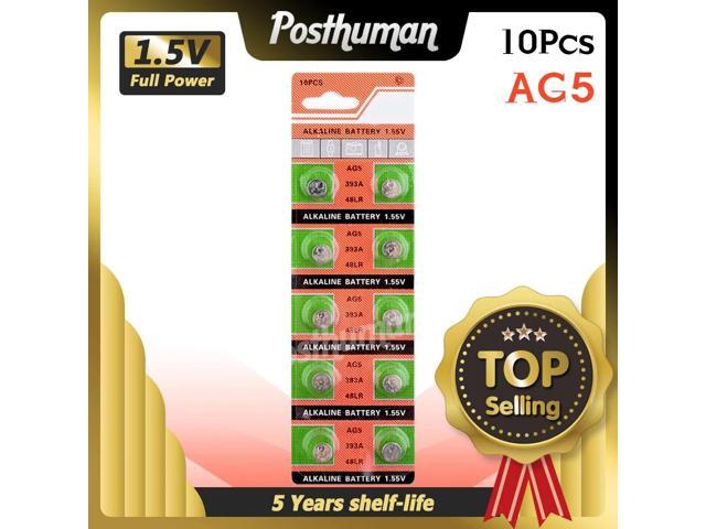 10x 1.55V Alkaline Coin Cell Button Batteries LR754 AG5 393 SR754W SR48 393A 48LR G5A For Watch Toys Remote Fast delivery