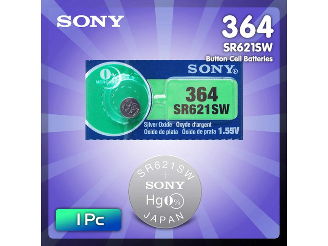 1PCS FOR SONY Watch Battery AG1 1.55V 364 SR621SW LR621 621 LR60 CX60 Silver oxi