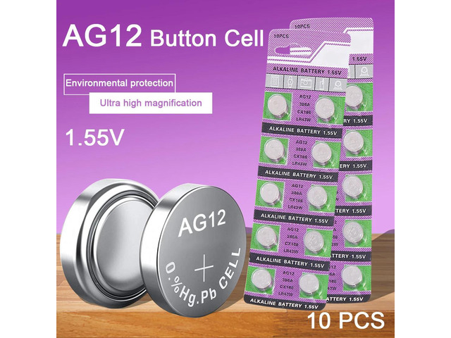 centechia 10 pcs AG12 Hot Sale Cheap cell Batteries LR43 AG12 SR43 260 386 1.55V