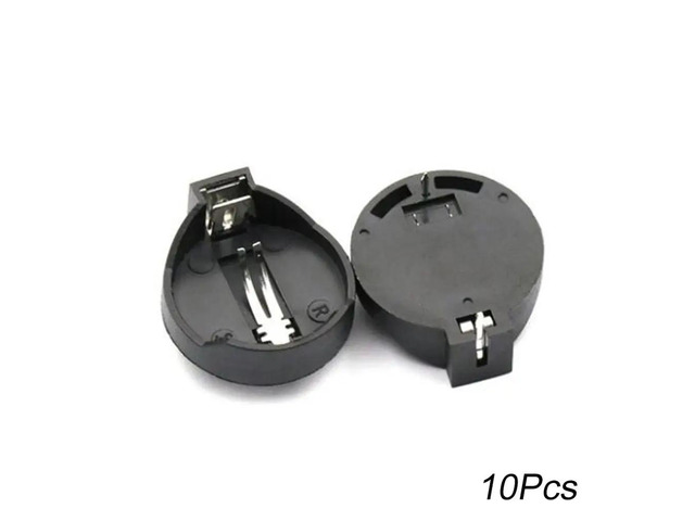 10Pcs Black CR2032 3V Button Cell Box Coin Cell Battery Socket Holder Case Whole