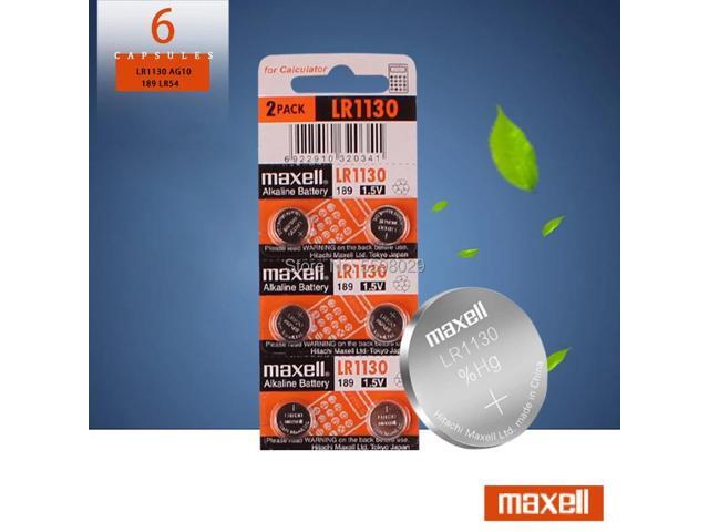 6pcs/lot for Maxell LR1130 L1131 LR54 189 389 11.6*3.1MM 1.5V Button Cell Batterie