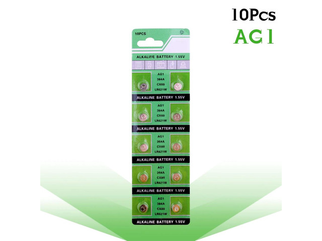 10pcs AG1 LR621 SR621 164 Button Batteries LR621W CX60 364A Cell Coin Alkaline Battery 1.55V TR621SW For Watch Toys Remote