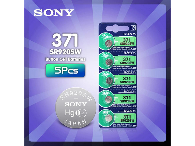 5pc For Sony AG6 371 SR920SW 920 1.55V Watch Battery CX69 S21 605 SR920SW 371 Bu
