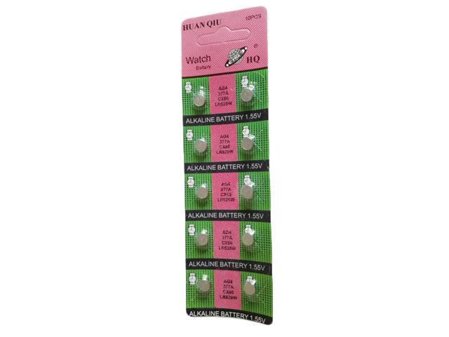 10PCS/LOT AG4 SR626SW LR626 377 377A 377S 177 Button Battery For Electronic Watch