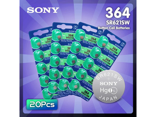 2020 20pcs 1.55V AG1 LR621 364 164 531 SR621 SR621SW SR60 SP364 TR621 Button Bat
