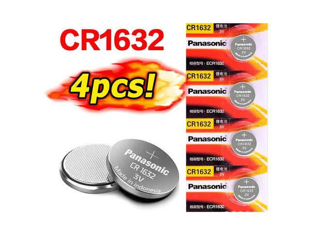 4 X brand battery for cr1632 3v button cell coin batteries for watch computer cr