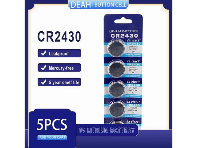 5PCS/LOT CR2430 Lithium Battery 3V CR 2430 DL2430 BR2430 ECR2430 for Watch Computer Calculator Control Toys Button Batteries
