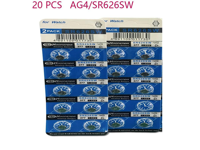 Cheap Sale 20pcs AG4 377A LR626 SR626SW AG4 Watch Battery Button Coin Cell MADE 