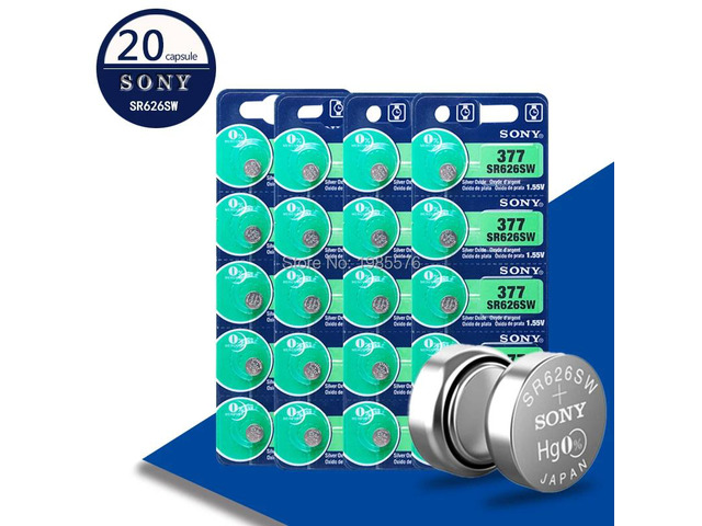 20Pcs FOR SONY 1.55V AG4 377A 377 LR66 LR626 SR626SW SR66 AG4 AG 4 Button Batter