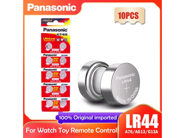 10PCS LR44 LR 44 A76 AG13 1.5V Button Cell G13A LR44 LR1154 SR1154 357A SR44 SR44SW SR44W GP76 Toy Watch Clock Battery