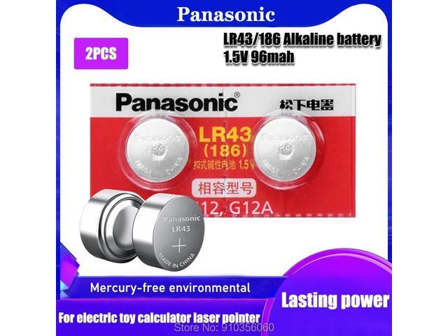 2pcs Alkaline Battery 1.55V AG12 LR43 Button Batteries SR43 186 SR1142 LR1142 LR1144 V12GA AG 12 For Watch Toys
