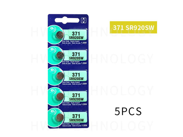 5pcs 371 battery SR69 SR920W SR920SW AG6 L921 605 620 280-31 280-51 Cell Button Watch Batteries Silver Oxide retail card