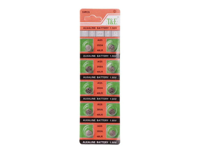 10PCS Alkaline Battery Button Coin Cell AG5 LR754 393 SR754 193 546 RW28 48 Hearing Aid Earphone Watch Batteries Y5LA