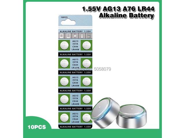 10PCS Button Battery 1.55V AG13 LR44 L1154 SR47 SG13 SR1154 SP76 pila SR44 G13A G13 AG 13 Alkaline Button Cell Coin Batteries