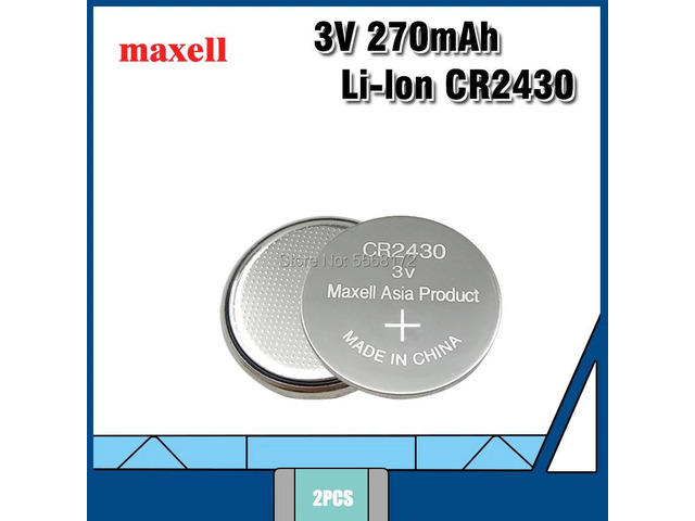 2PCS 3V CR2430 DL2430 BR2430 KL2430 270MAH Maxell button battery ar key remote c