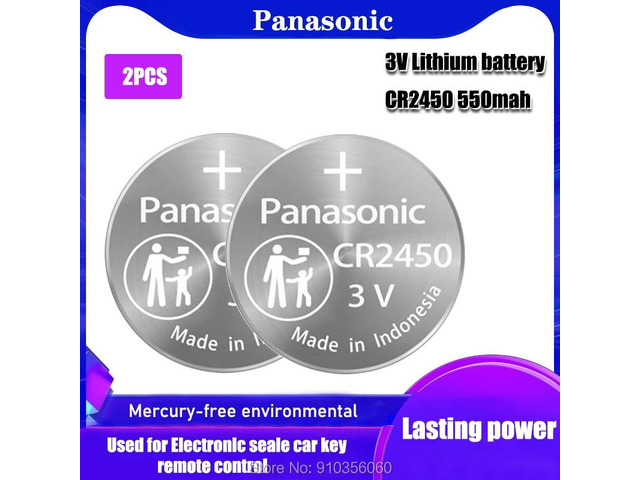 2PCS 550mAh 3V CR2450 CR 2450 ECR2450 KCR2450 5029LC LM2450 DL2450 BR2450 Alkaline Button Cell Coin Batteries