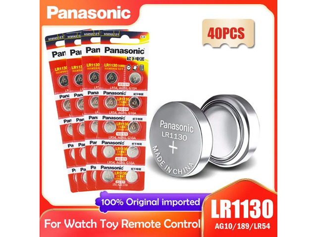 40PCS LR1130 LR 1130 1.5V Button Cell Coin 189 AG10 V10GA L1131 SR1130W SR1130 3