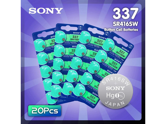 20Pcs/Lot For Sony LONG LASTING 337 SR416SW 623 D337 V337 SP337 Watch Battery Bu