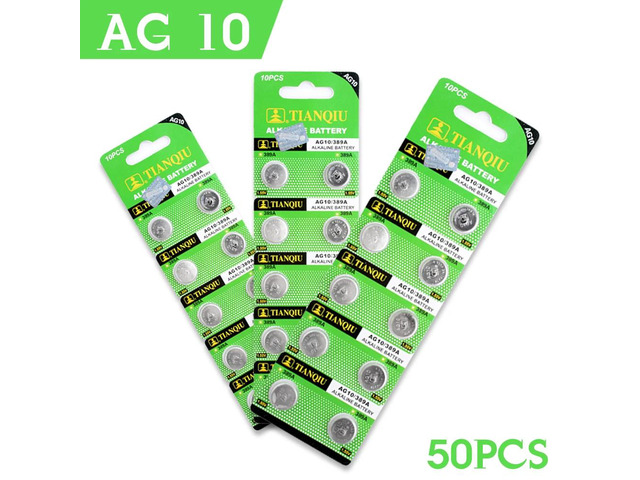 Lowest Price++Pile Montre+ +Hot Selling+ 50x LR1130 AG10 V10GA Cell Battery Watc