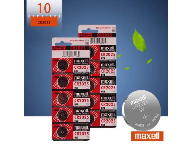 cr 2025 3V Lithium Coin Battery 10PCS/LOT For maxell cr2025 Button Cell Batteries For Main Board Remote Control Toy