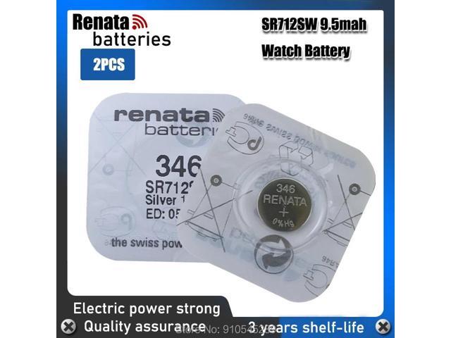 2PCS Renata 346 Brand LONG LASTING SR712SW SR712 RENATA Watch Battery Button Coin Cell Swiss Made