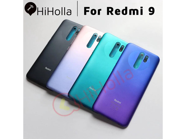 For Xiaomi Redmi 9 Back Battery Cover Rear Housing Door Case With Power Volume S