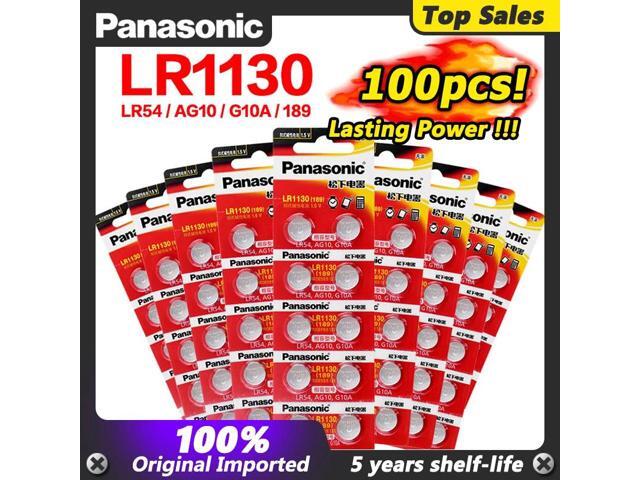 100pcs Genuine wholesale LR54 189 AG10 L1131 SR1130 G10 V10GA 389 Alkaline Button Cell Coin Battery