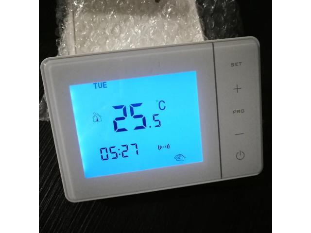 433MHZ Wireless Gas Boiler Thermostat RF Control 5A Wall-hung Boiler Heating Thermostat 100-240VAC