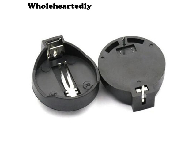 100Pcs BS-2-1 3V CR2025 CR2032 Button Battery Case Coin Cell Battery Socket Holder Battery Storage Box 2032 Battery Organizer