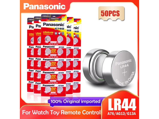 50PCS LR44 LR 44 A76 AG13 1.5V Button Cell G13A LR44 LR1154 SR1154 357A SR44 SR4